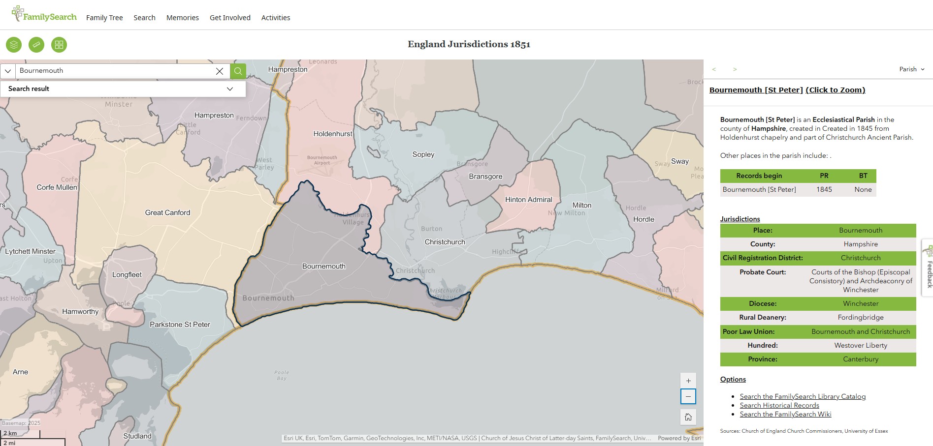 England Jurisdictions 1851 Bournemouth 1