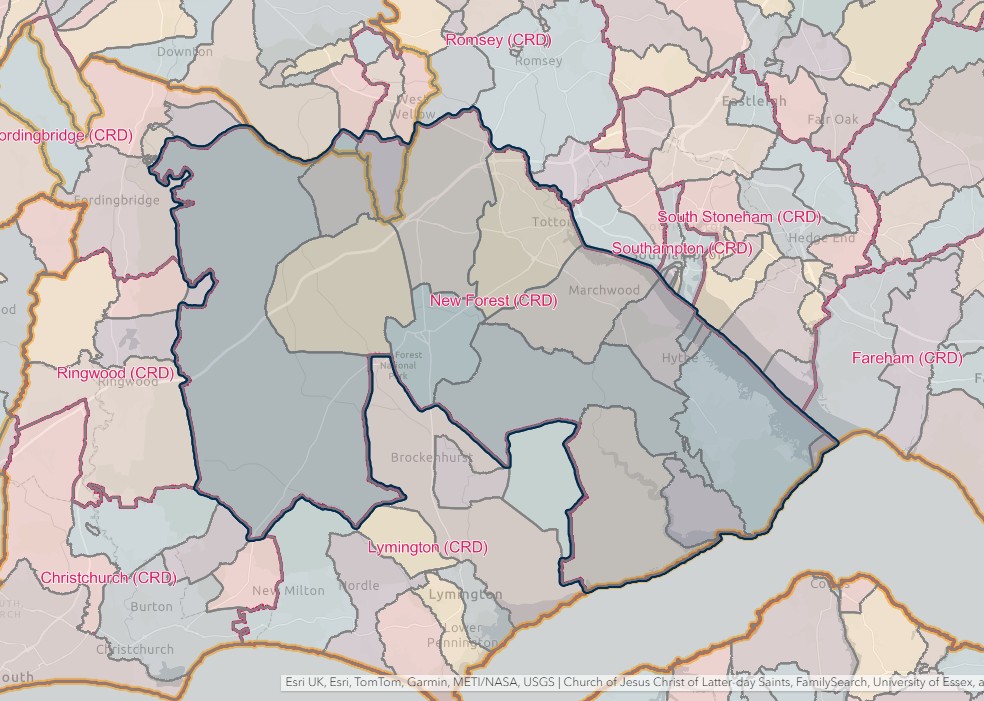 England Jurisdictions 1851 CRD New Forest 2