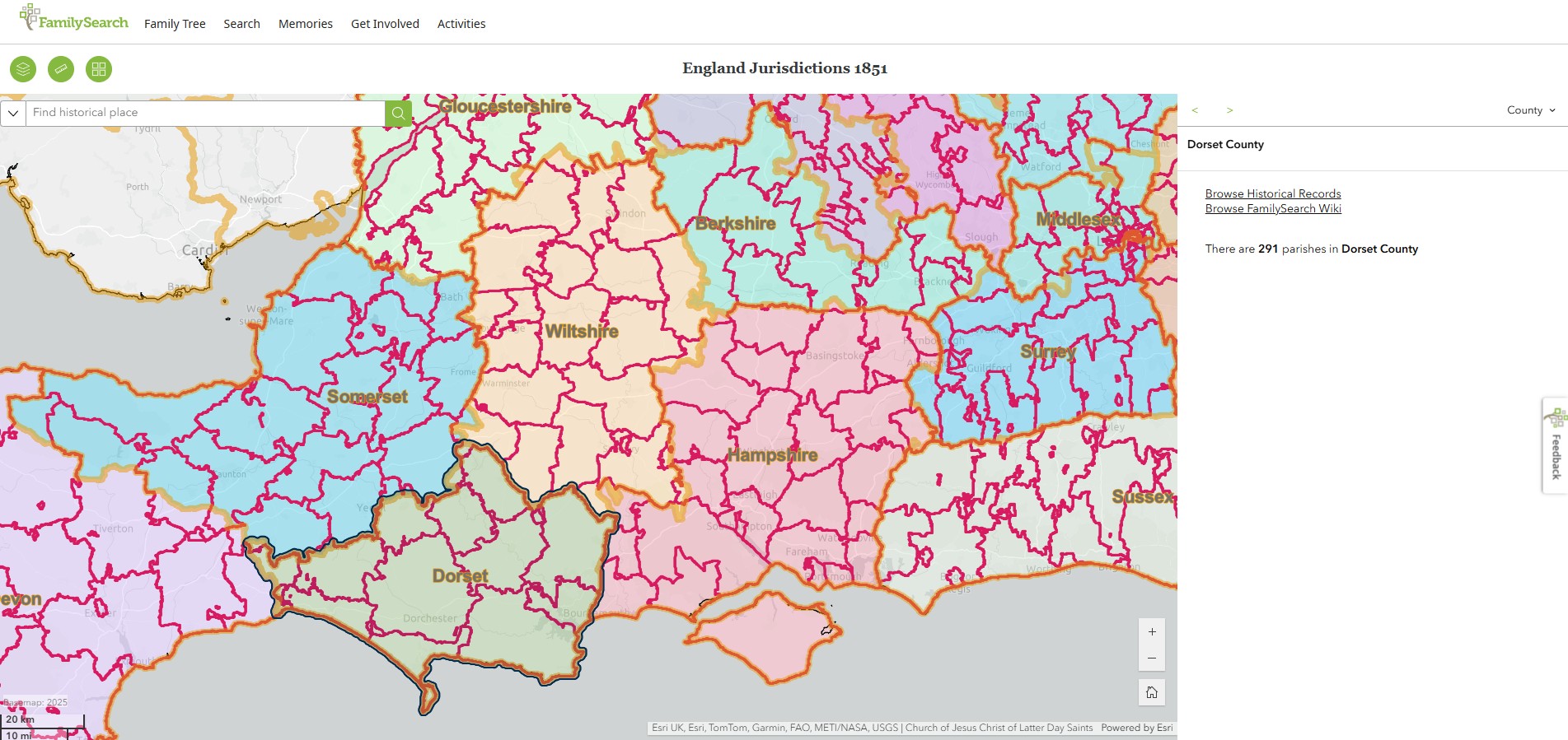 England Jurisdictions 1851 CRD SCE Dorset 1