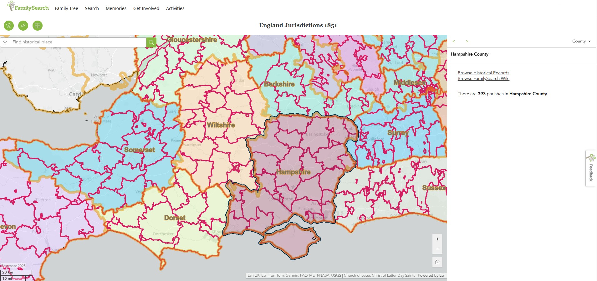 England Jurisdictions 1851 CRD SCE Hampshire 1