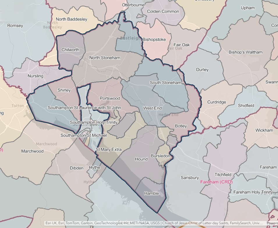 England Jurisdictions 1851 CRD South Stoneham 2