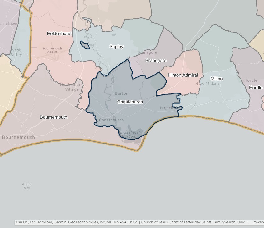 England Jurisdictions 1851 Christchurch 2