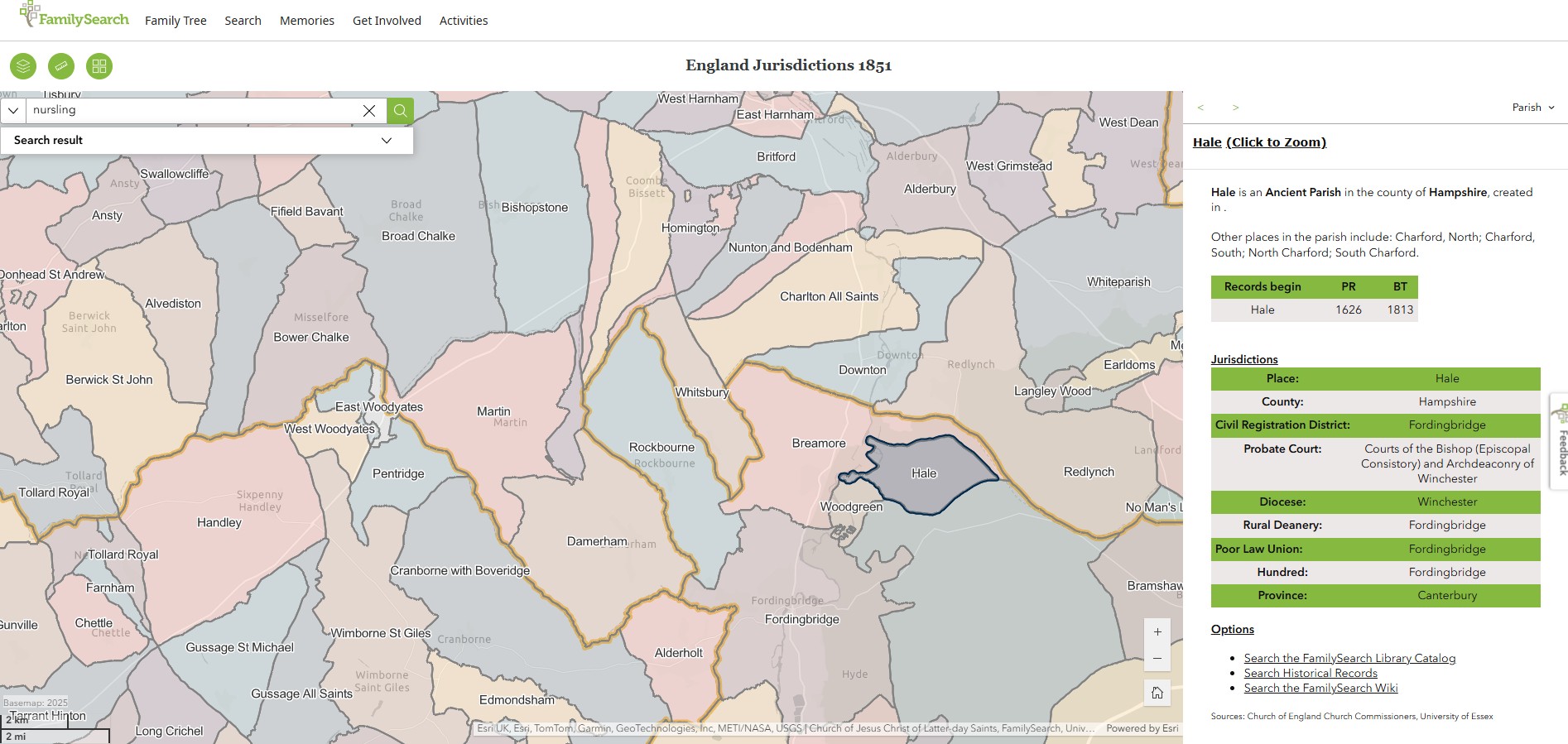 England Jurisdictions 1851 Hale 1