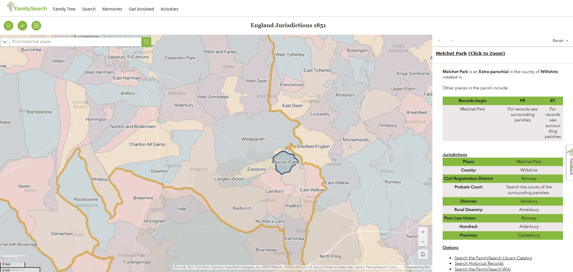 England Jurisdictions 1851 Melchet Park 1