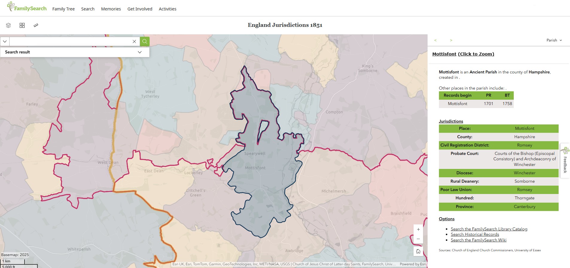 England Jurisdictions 1851 Mottisfont 1