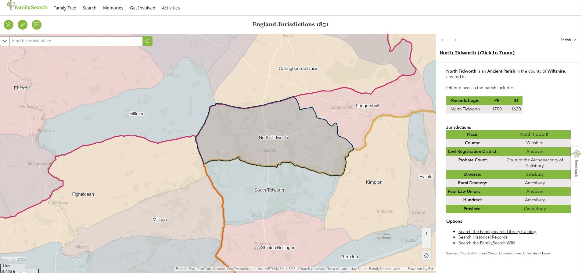 England Jurisdictions 1851 North Tidworth 1