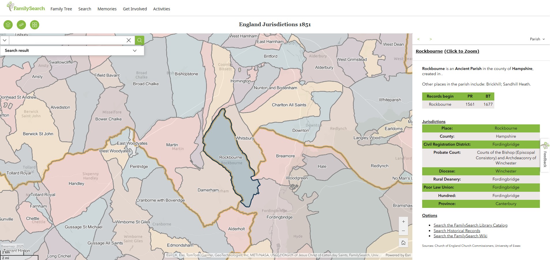 England Jurisdictions 1851 Rockbourne 1