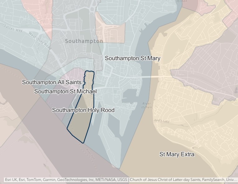 England Jurisdictions 1851 Southampton Holy Rood 2
