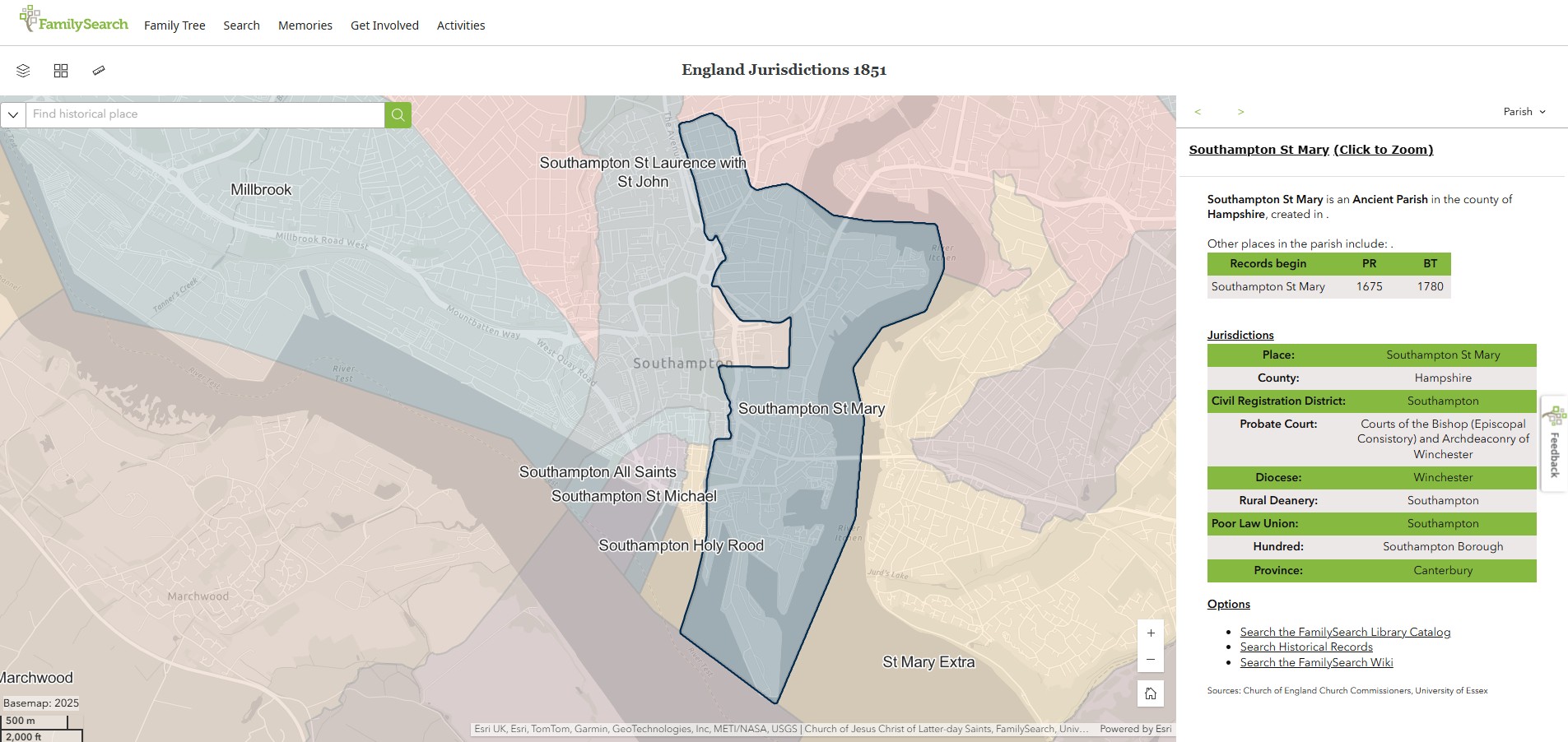 England Jurisdictions 1851 Southampton St Mary 1