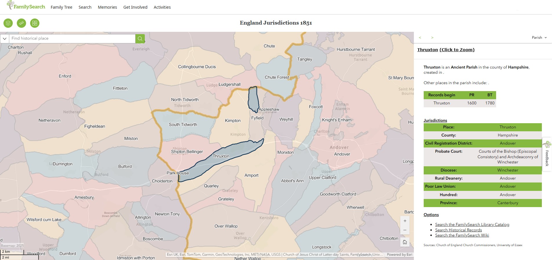 England Jurisdictions 1851 Thruxton 1