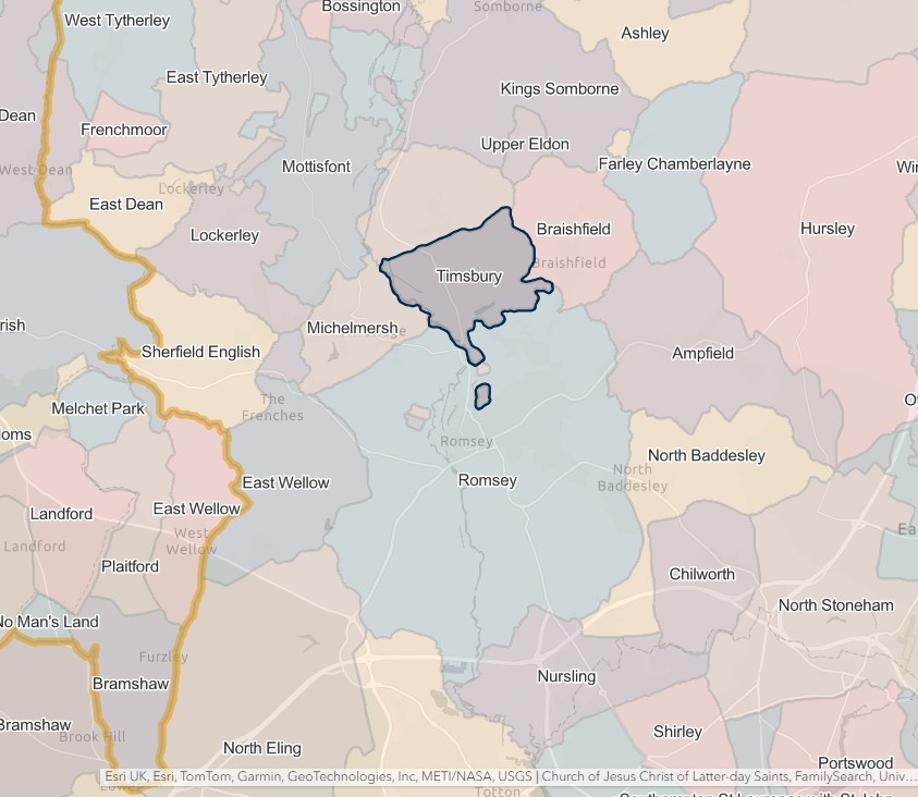 England Jurisdictions 1851 Timsbury 2