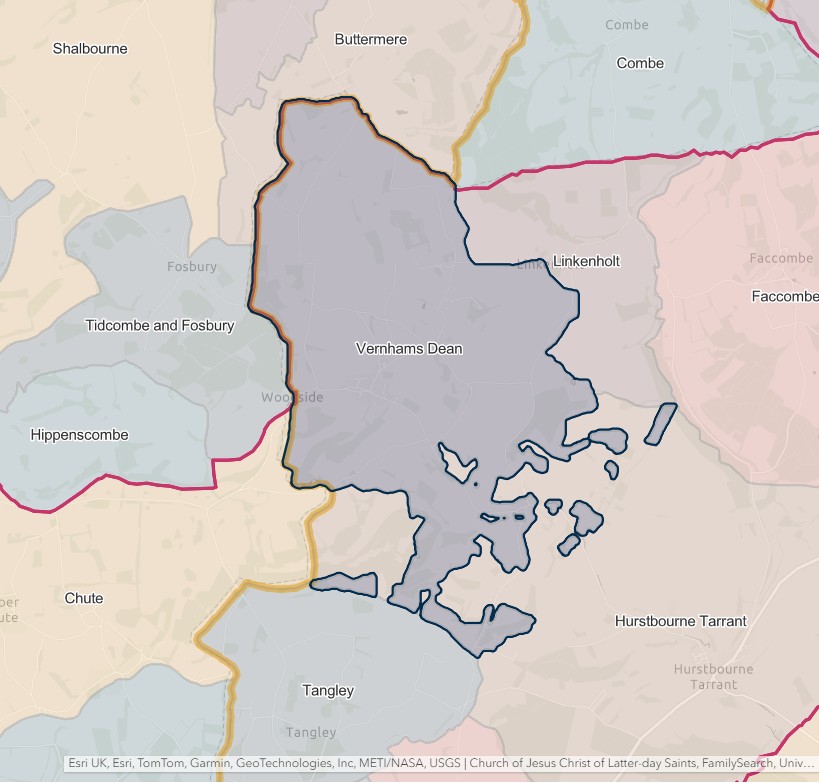 England Jurisdictions 1851 Vernhams Dean 2