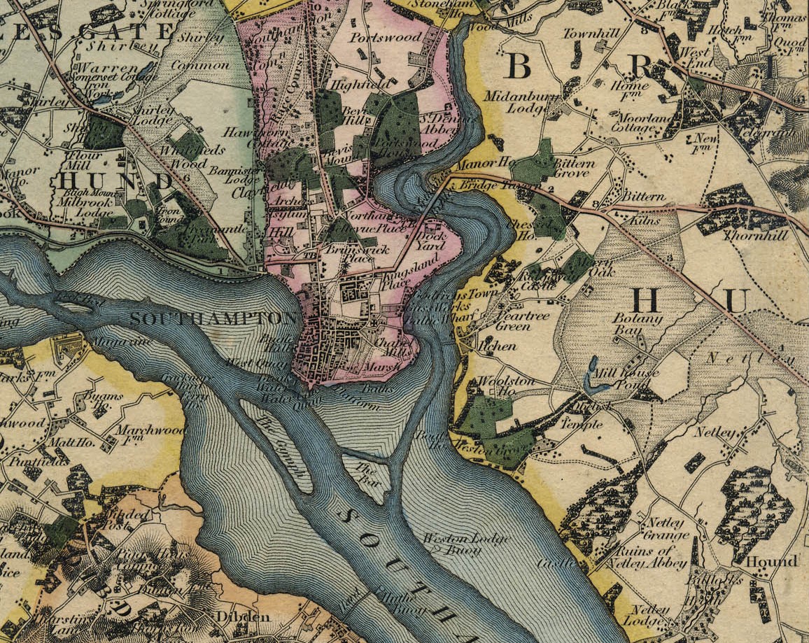 Greenwood Hampshire 1826 Southampton