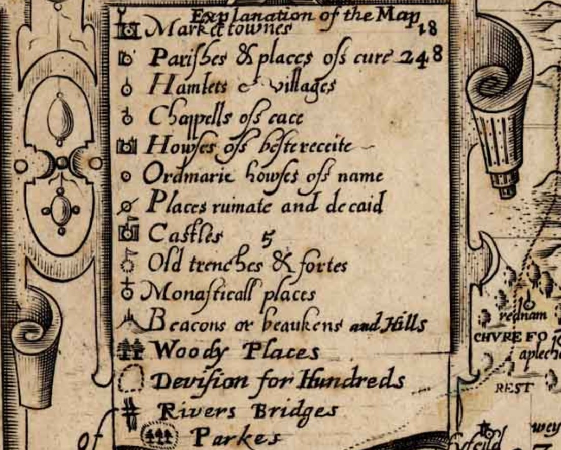 Norden s Hampshire 1595 key