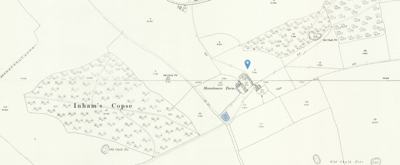 OS 25 Old Map Preston Candover Moundsmere Farm A