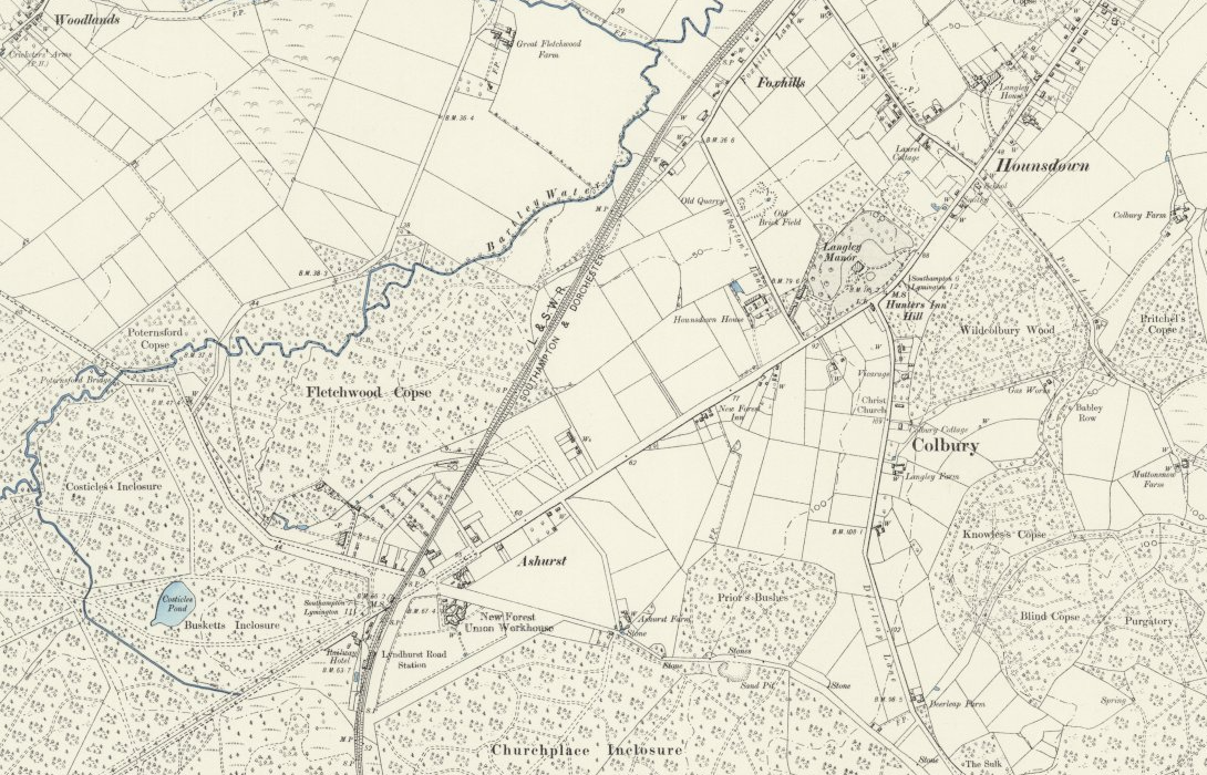 OS 6 Map Ashurst