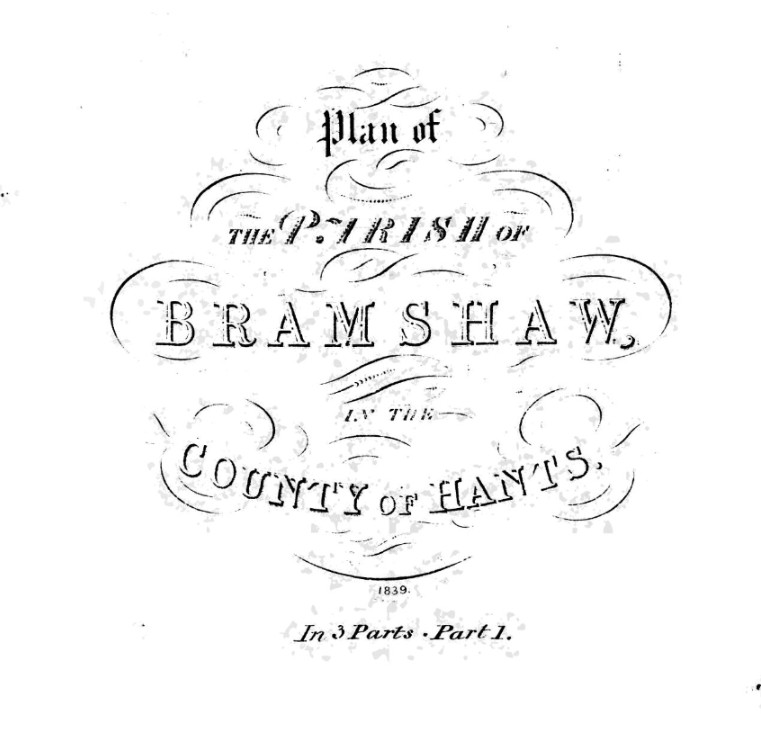 Parish of Bramshaw Wilts Map Part 1 Title