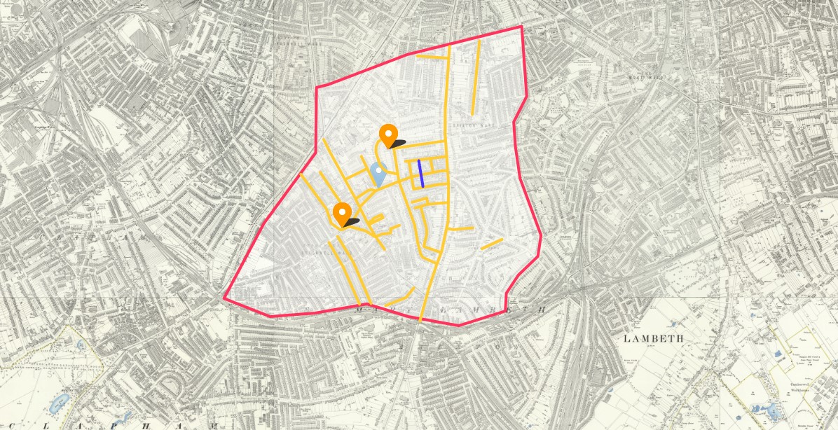 Roads in St Michaels Schools register 1