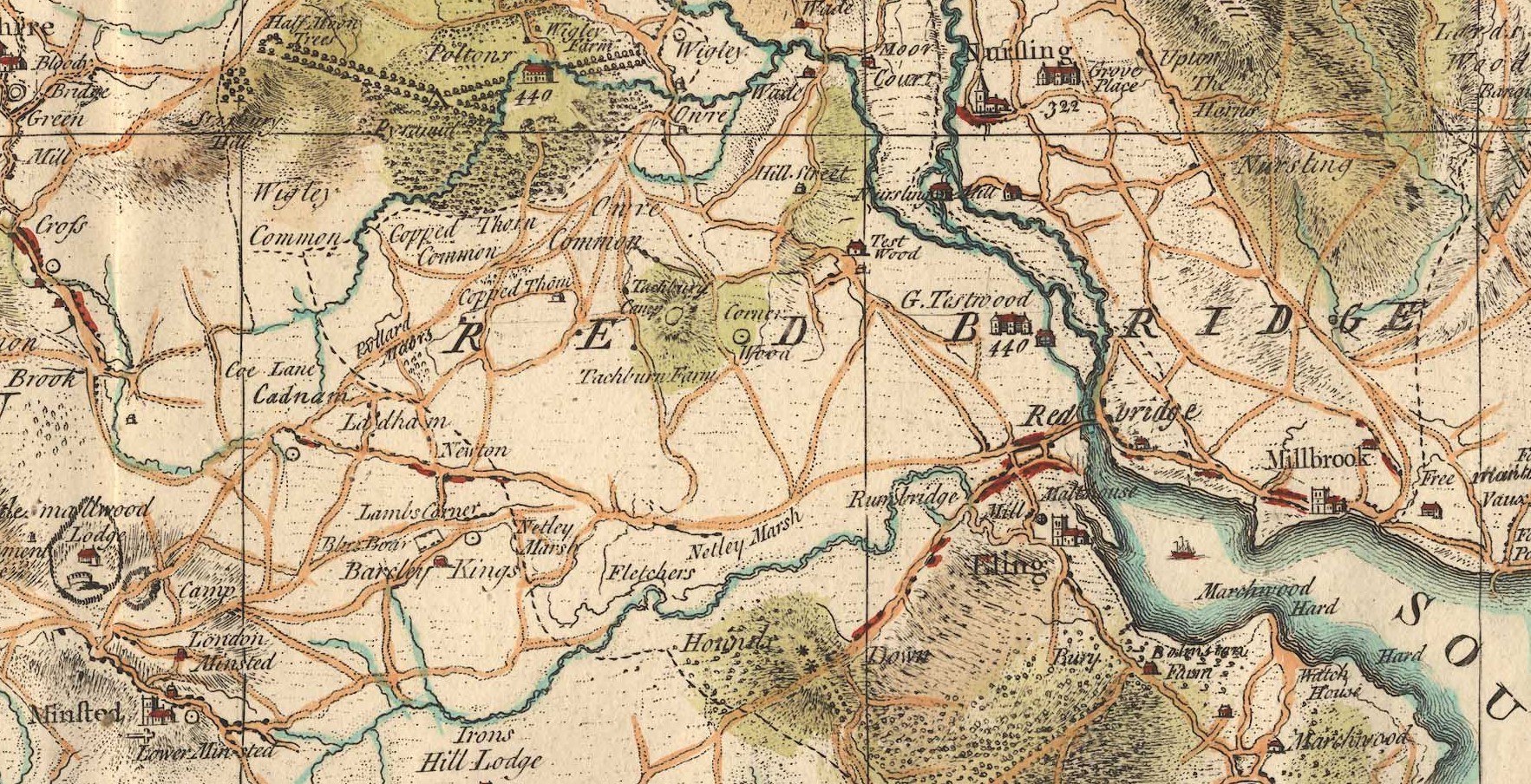 Taylor s Hampshire 1759 Section 33 Eling