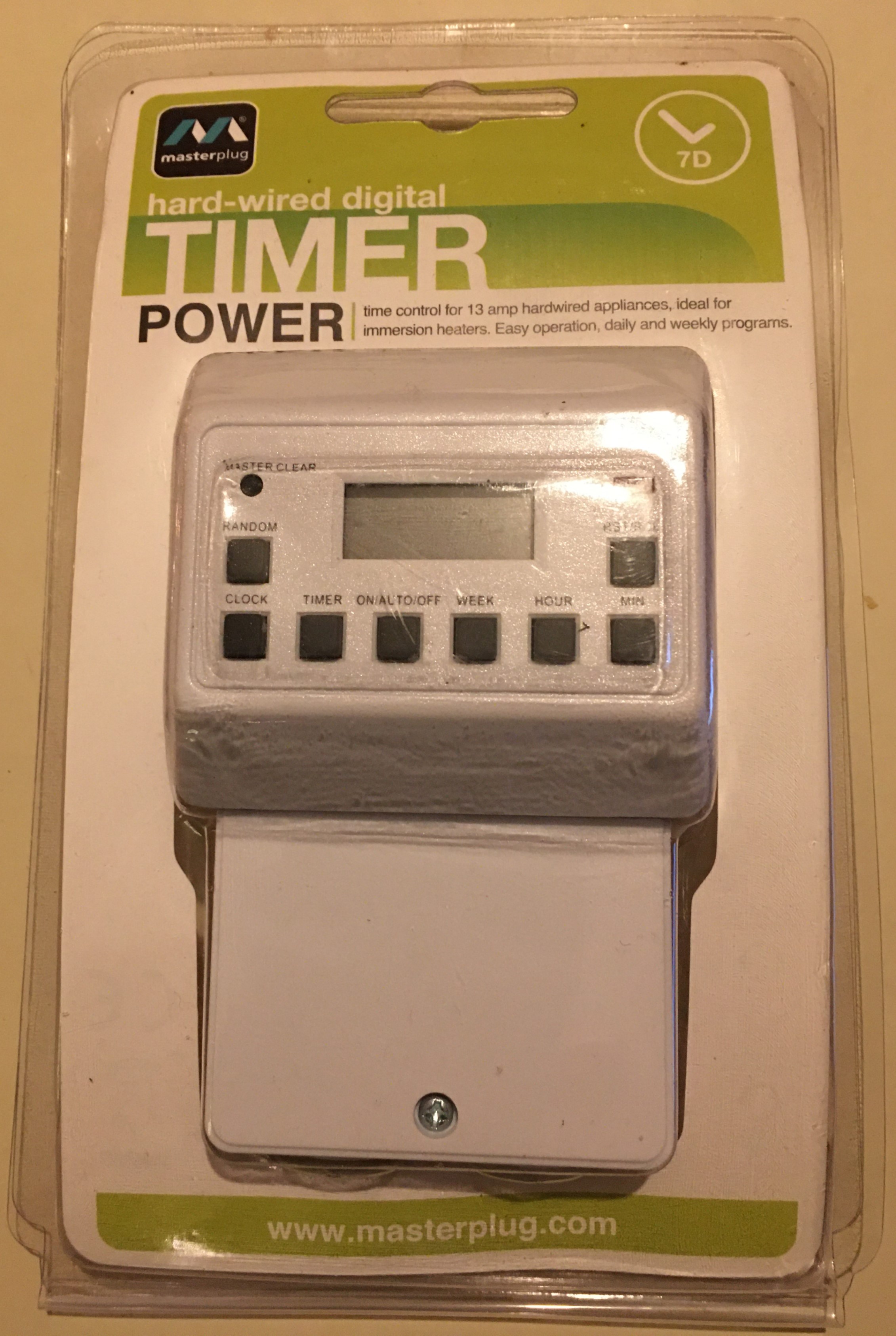 7d digital timer wired