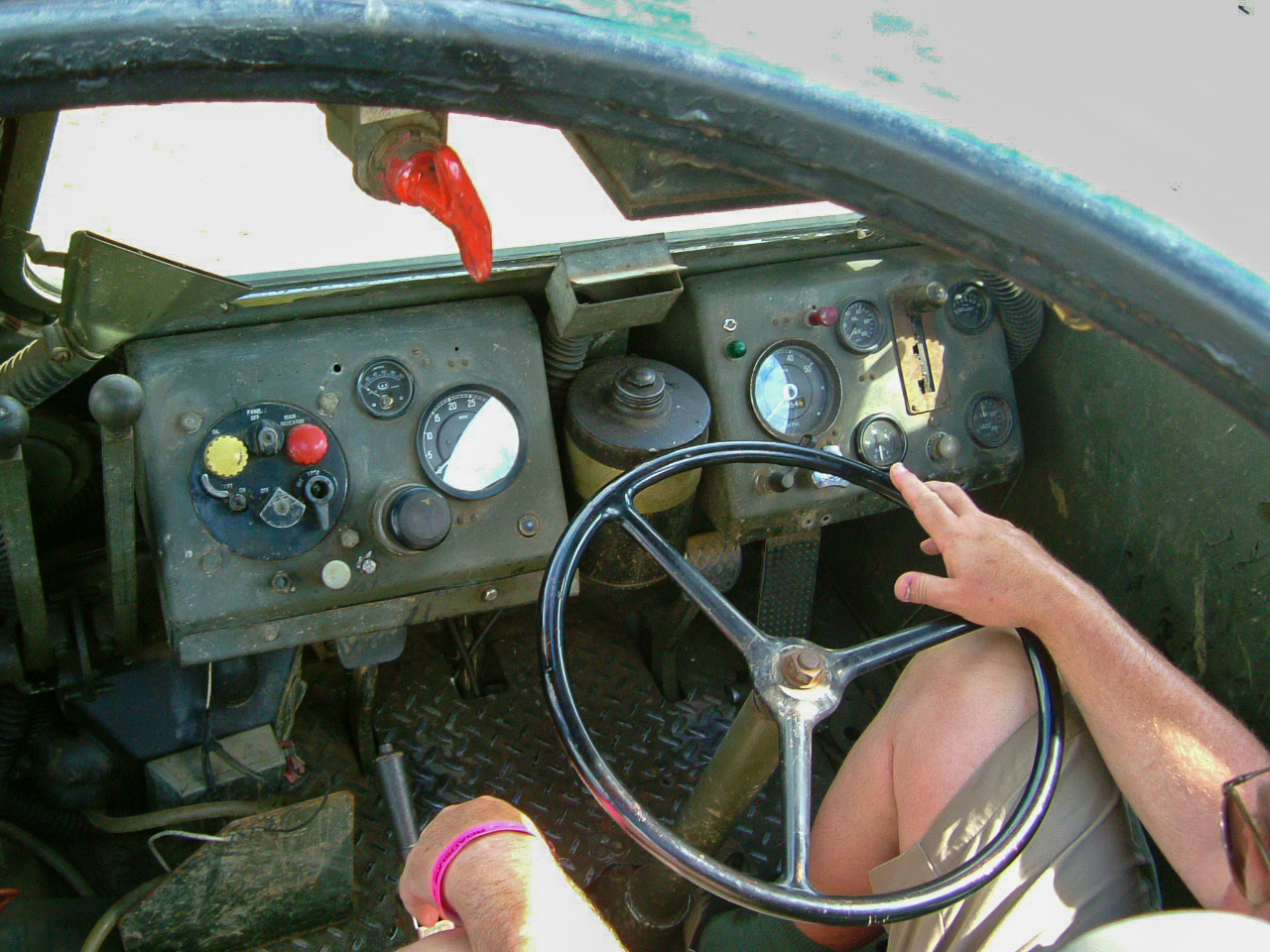Alvis Stalwart inside the cab 1956