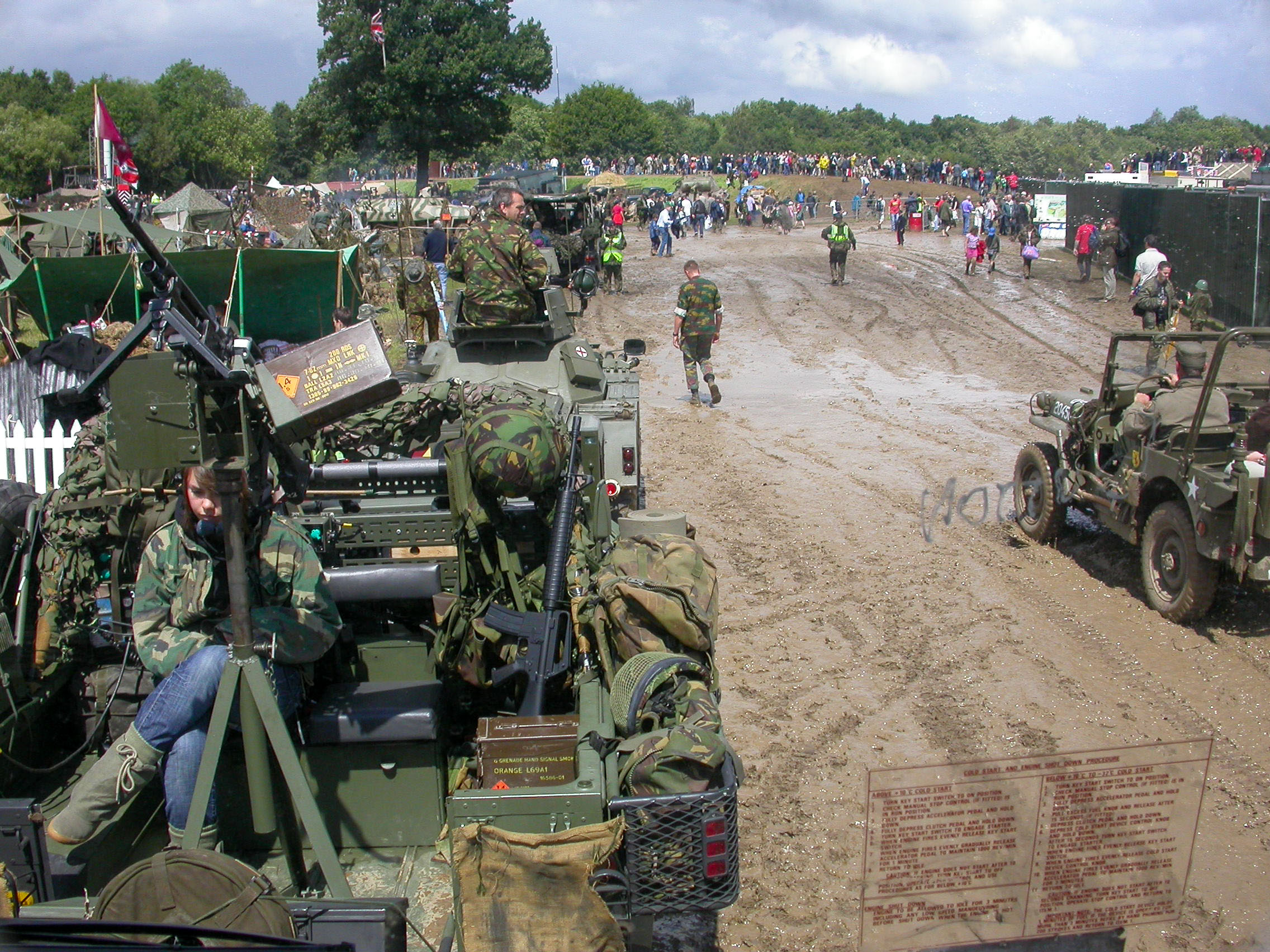 Waiting in queue to enter arena