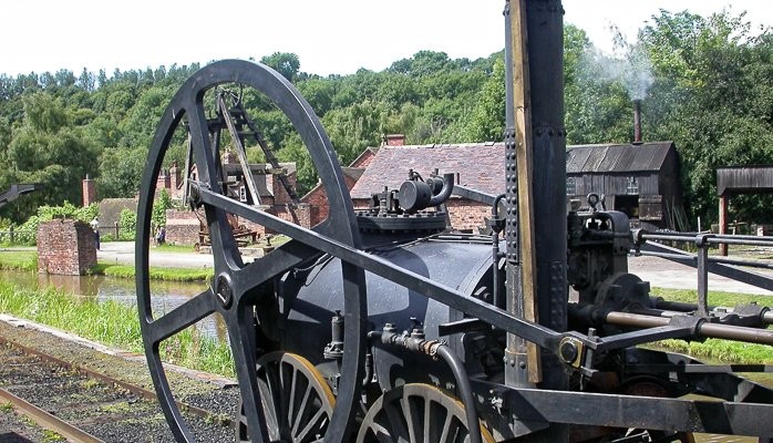 Replica of Richard Trevithick's Steam Locomotive